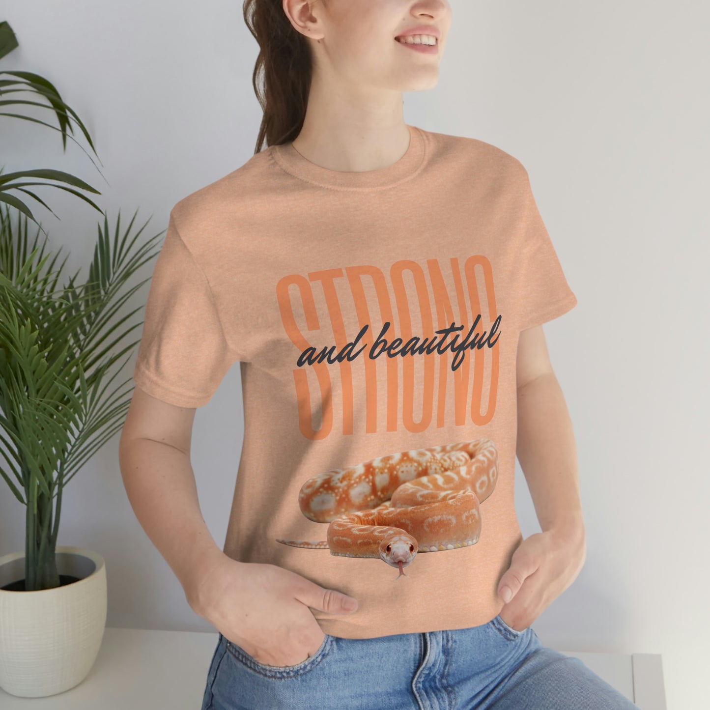 Strong and Beautiful Snake T shirt- Light colors