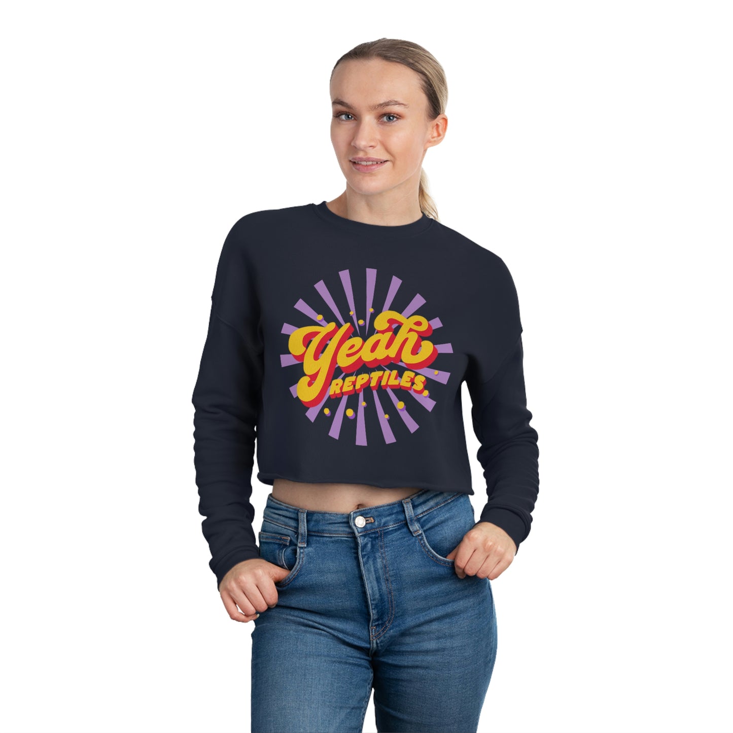 Yeah Reptiles Women's Cropped Sweatshirt