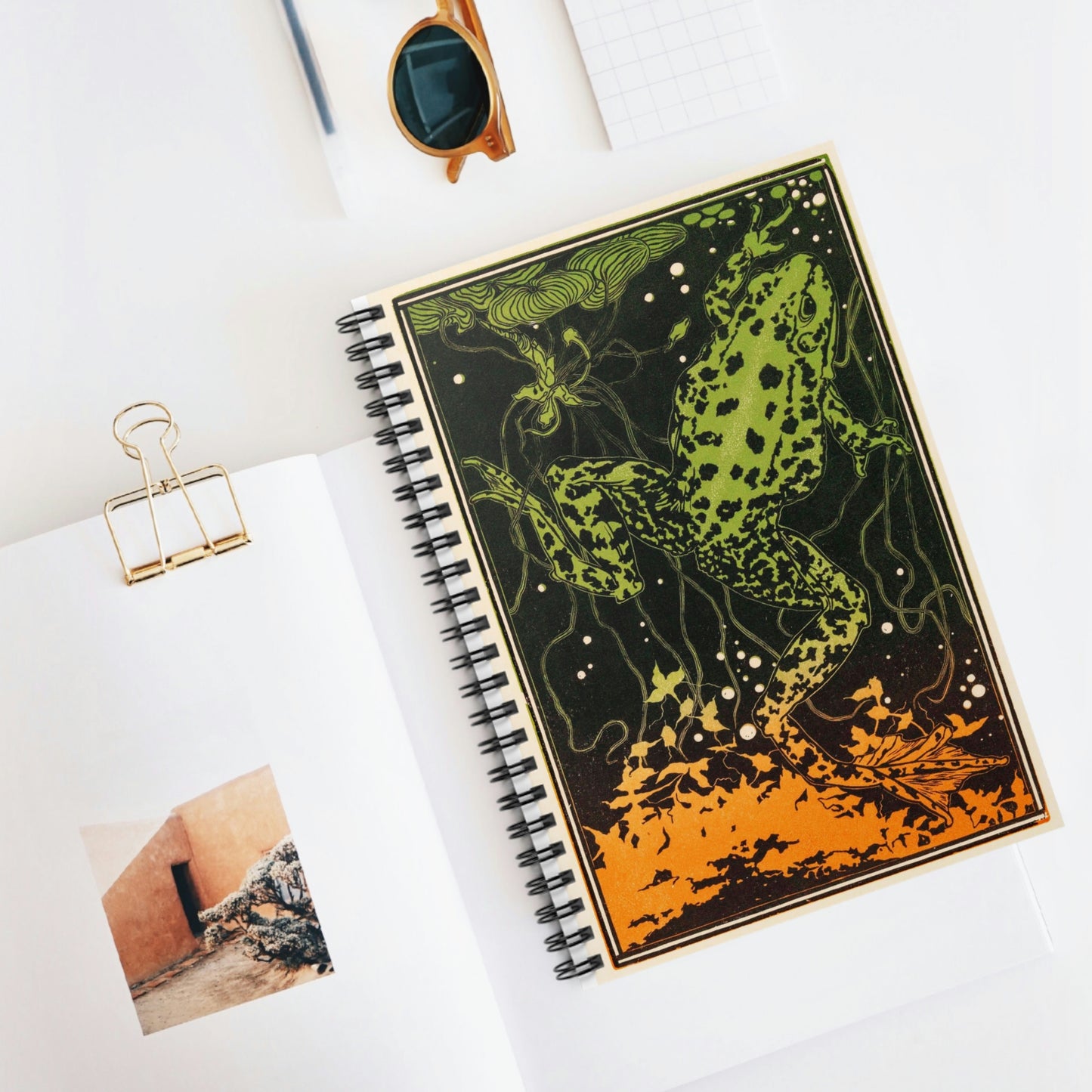 Swimming Frog by Julie DeGraag Notebook