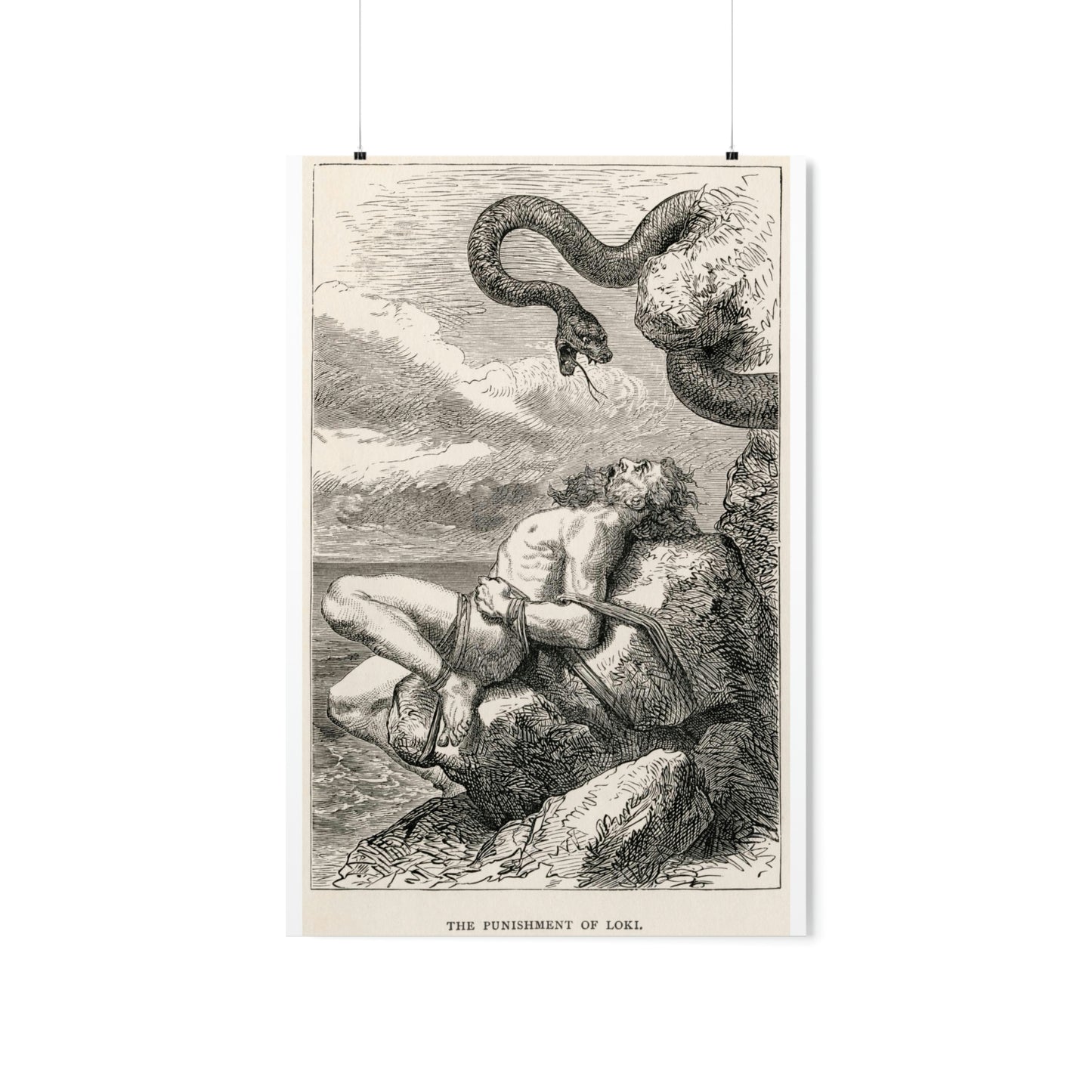 The Punishment of Loki Vintage Reproduction Poster