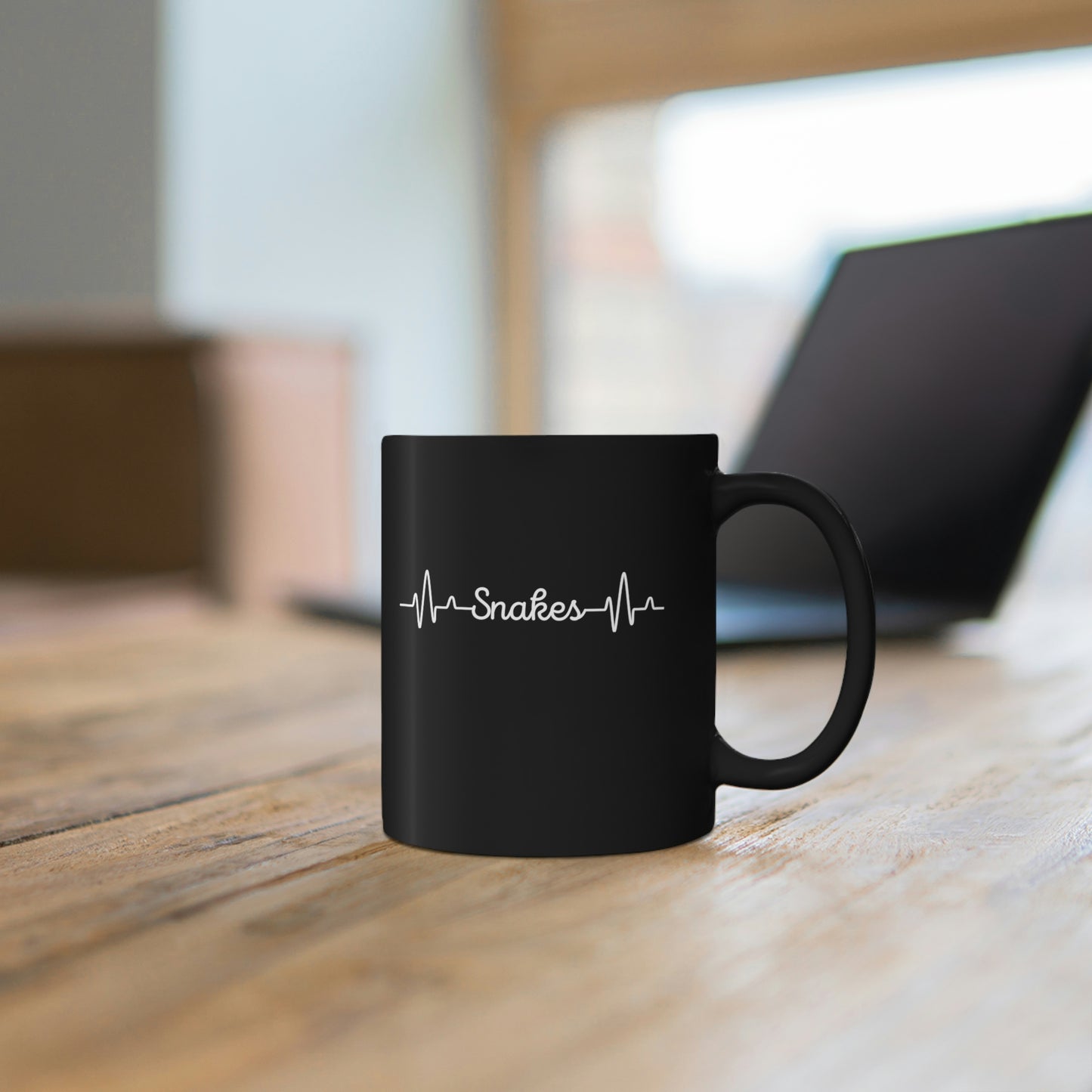 Our Heart Beats for Snakes 11oz Black Mug