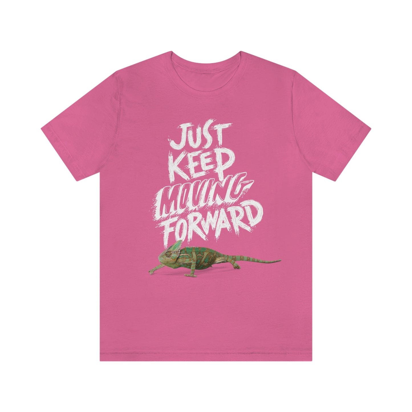 Just Keep Moving Forward Veiled Chameleon T shirt