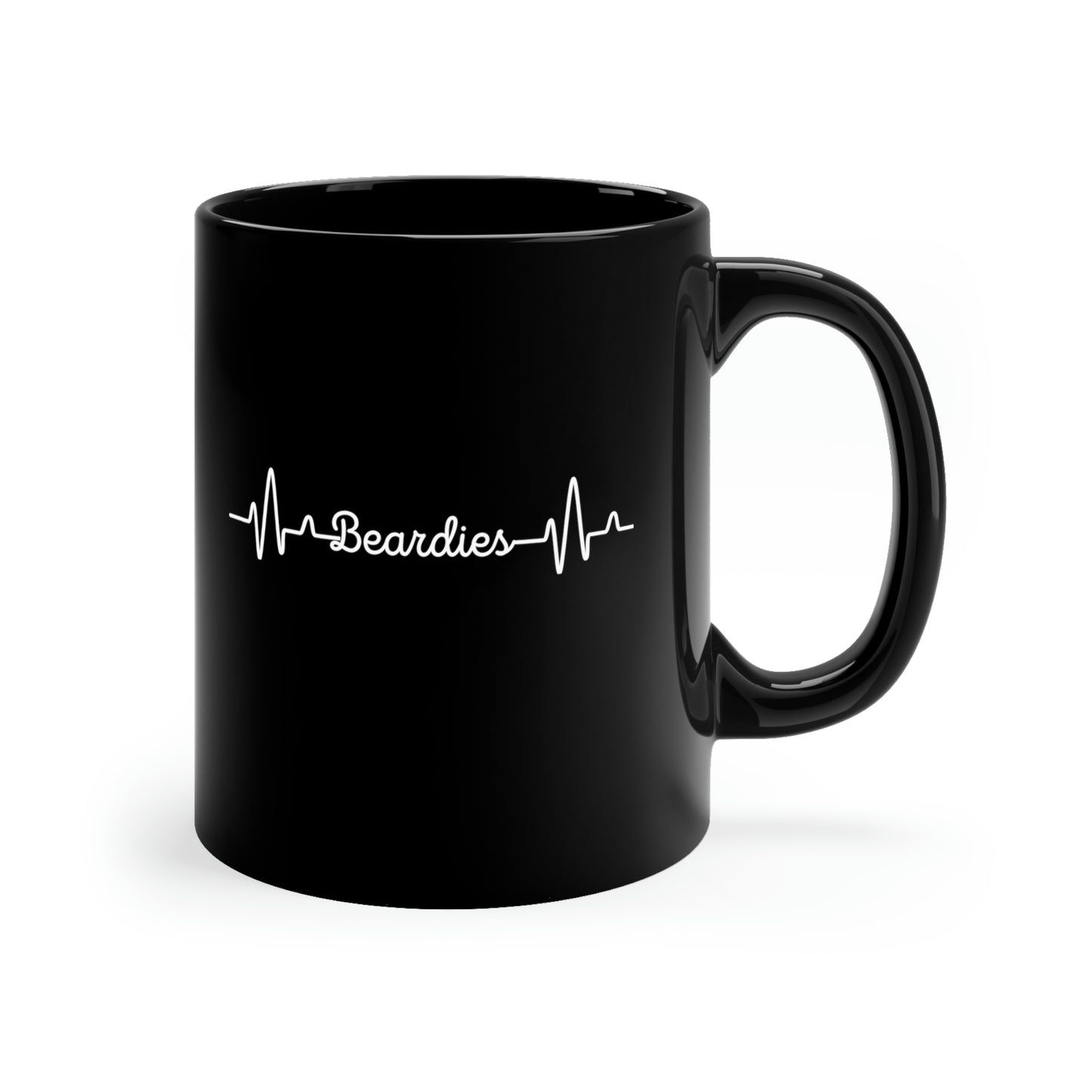 Heart Beats for Bearded Dragons 11oz Black Mug