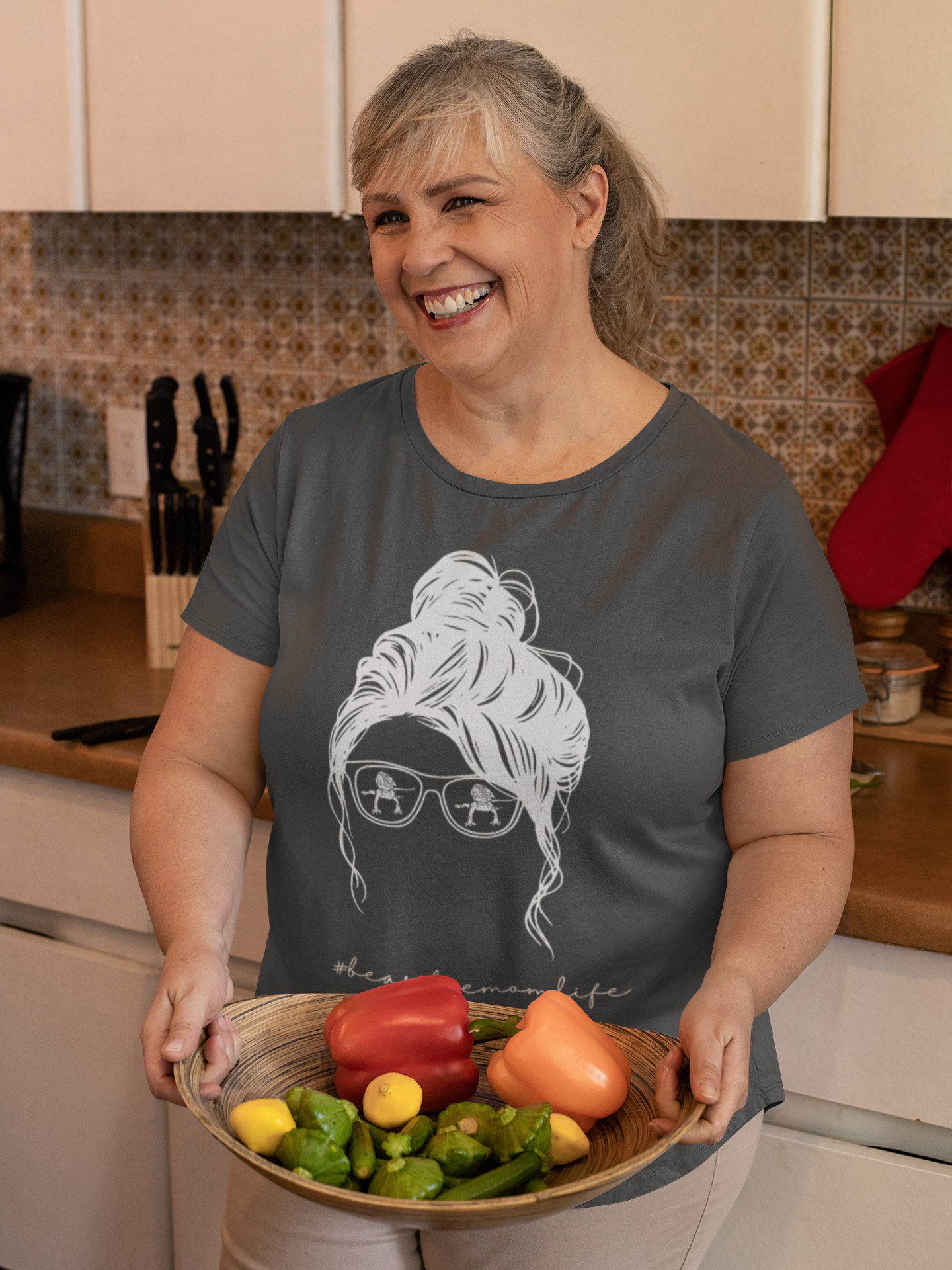 Beardie Mom Life T shirt for the Bearded dragon loving mom in your life! Reptile loving mother's day gift