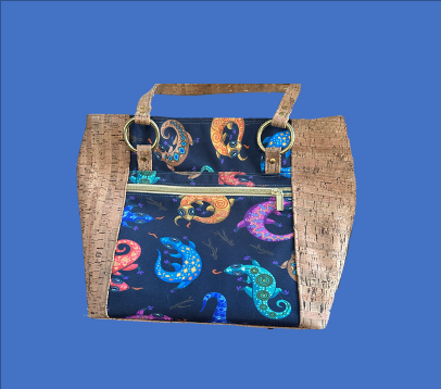 Curvy Geckos Handcrafted Large Tote Bag