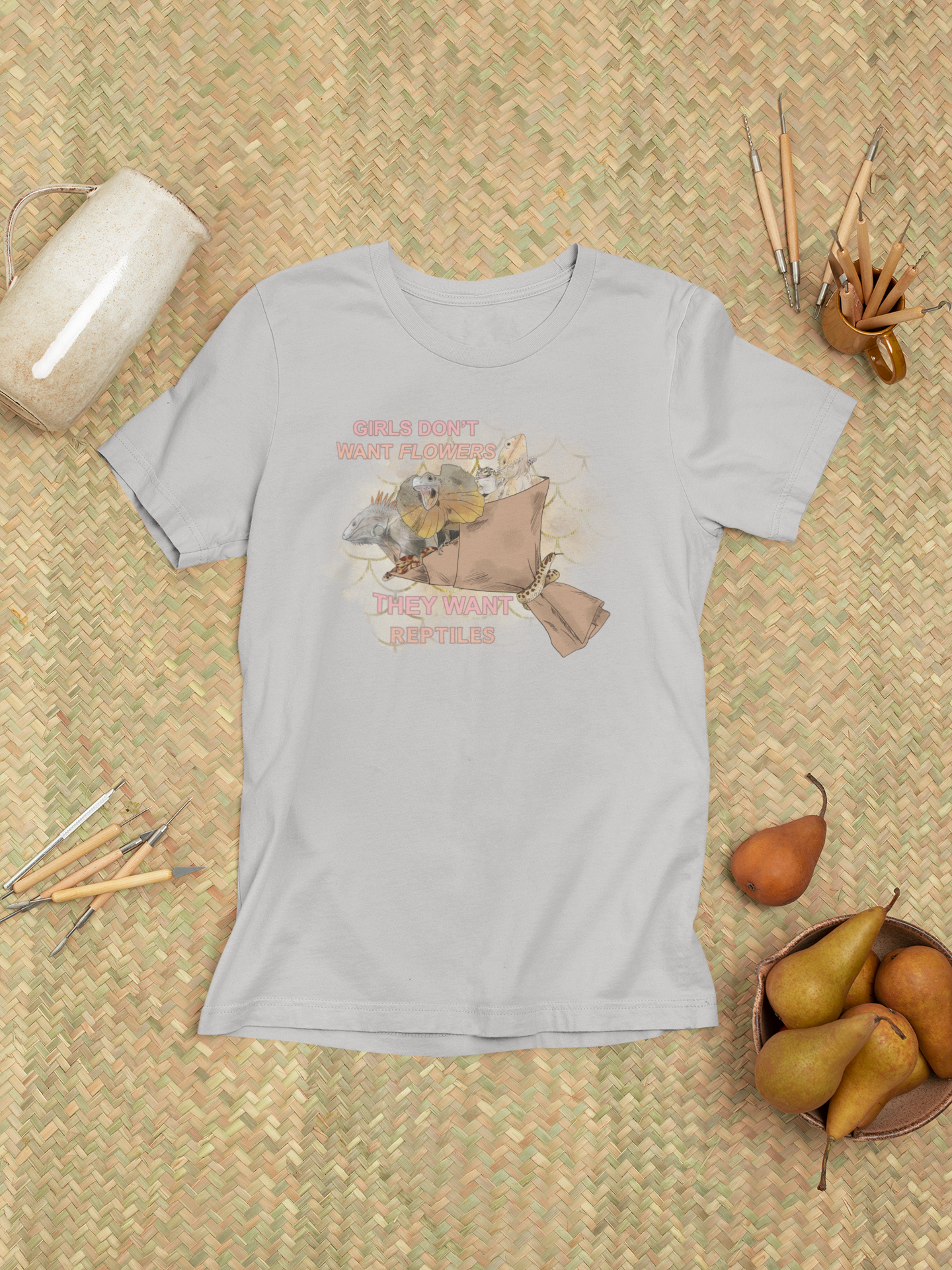 Girls Don't Want Flowers They Want Reptiles T-shirt