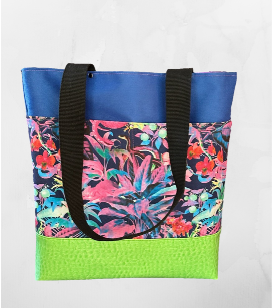 Pink Jungle and Reptiles Tote Bag