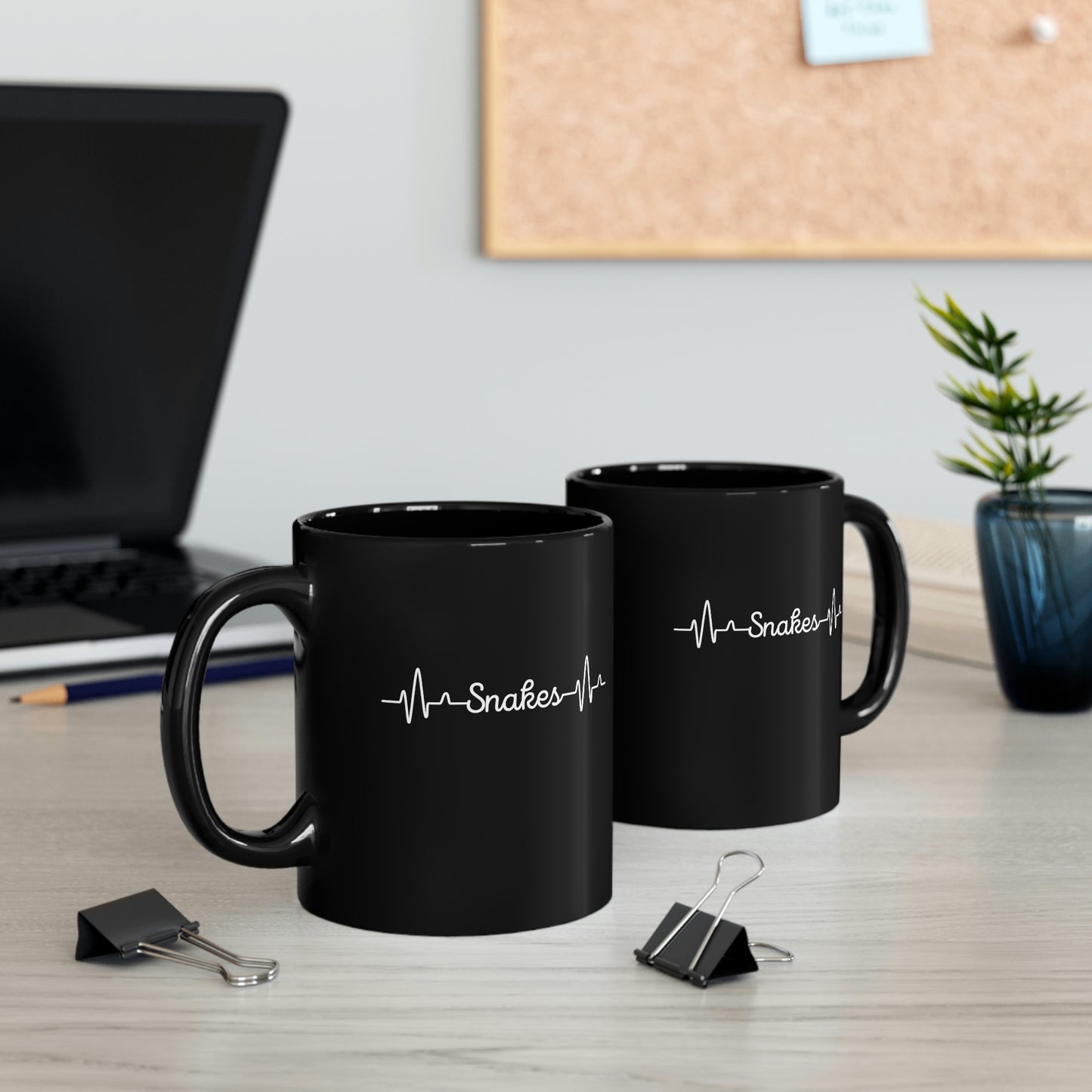 Our Heart Beats for Snakes 11oz Black Mug