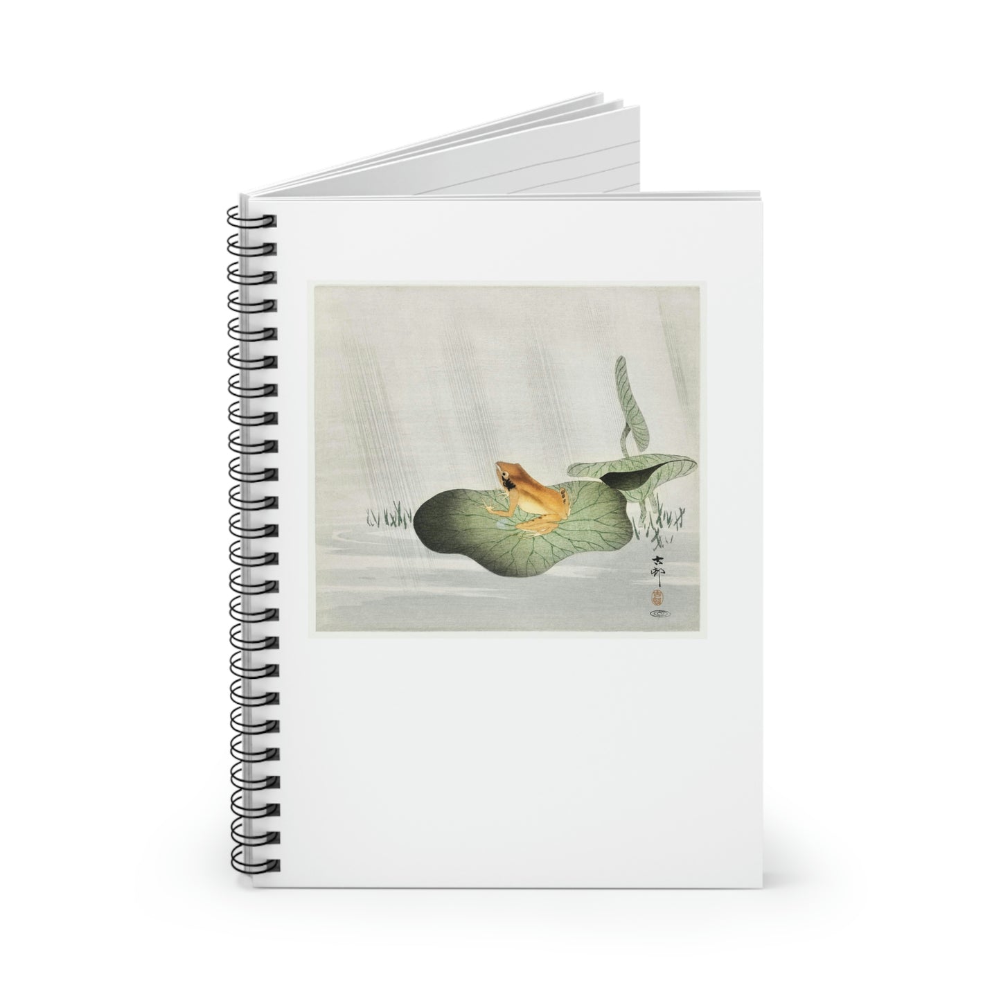 Frog on Lotus Leaf Notebook Ohara Koson