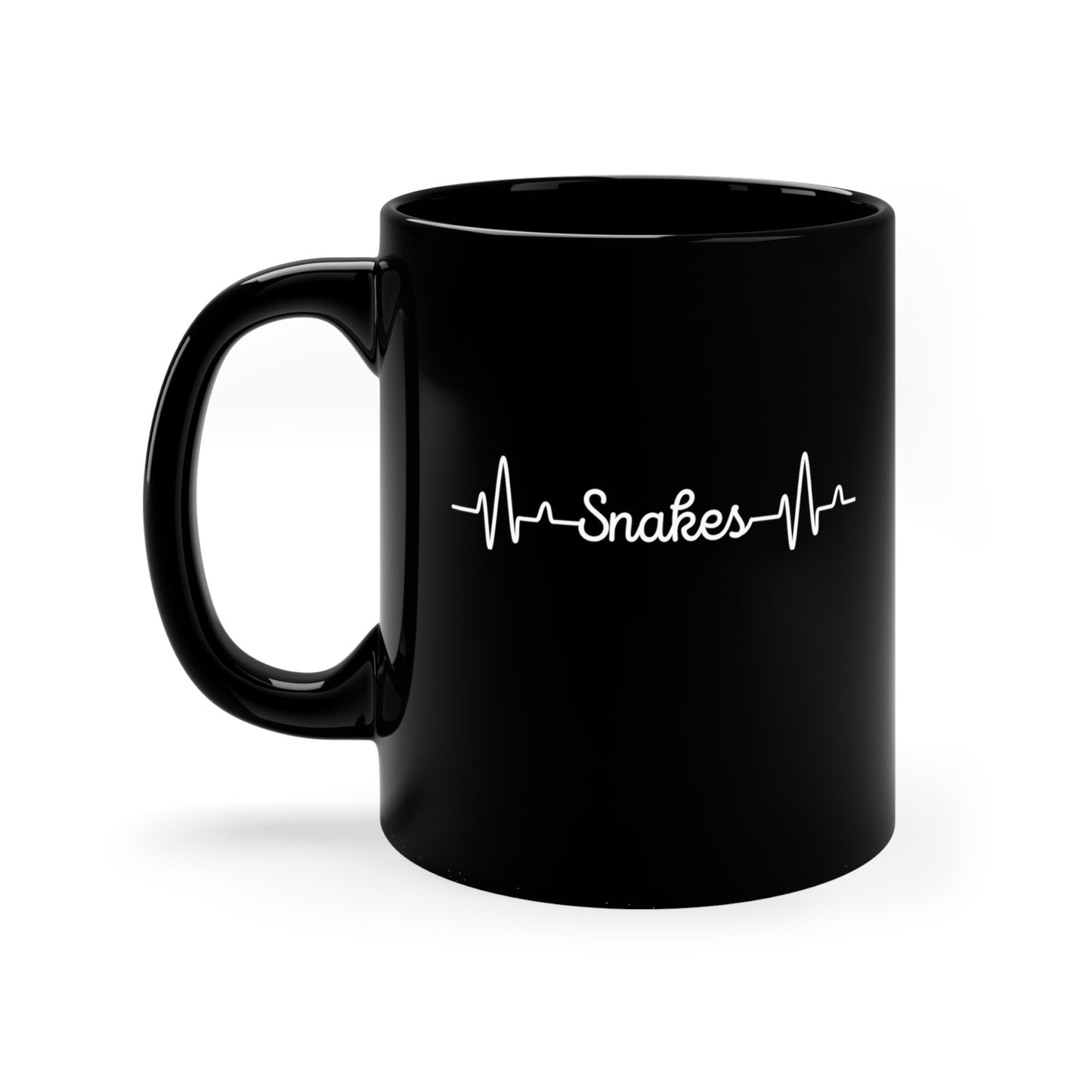 Our Heart Beats for Snakes 11oz Black Mug