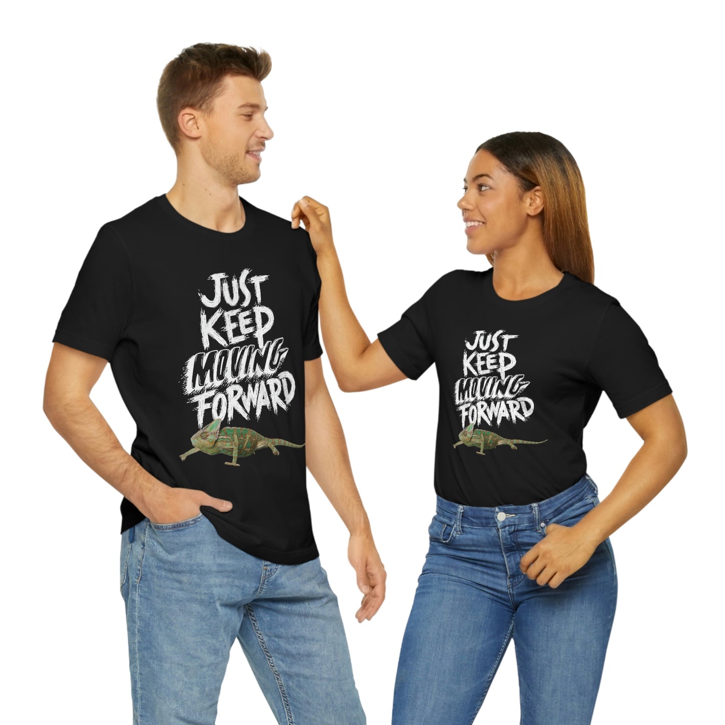 Just Keep Moving Forward Veiled Chameleon T shirt