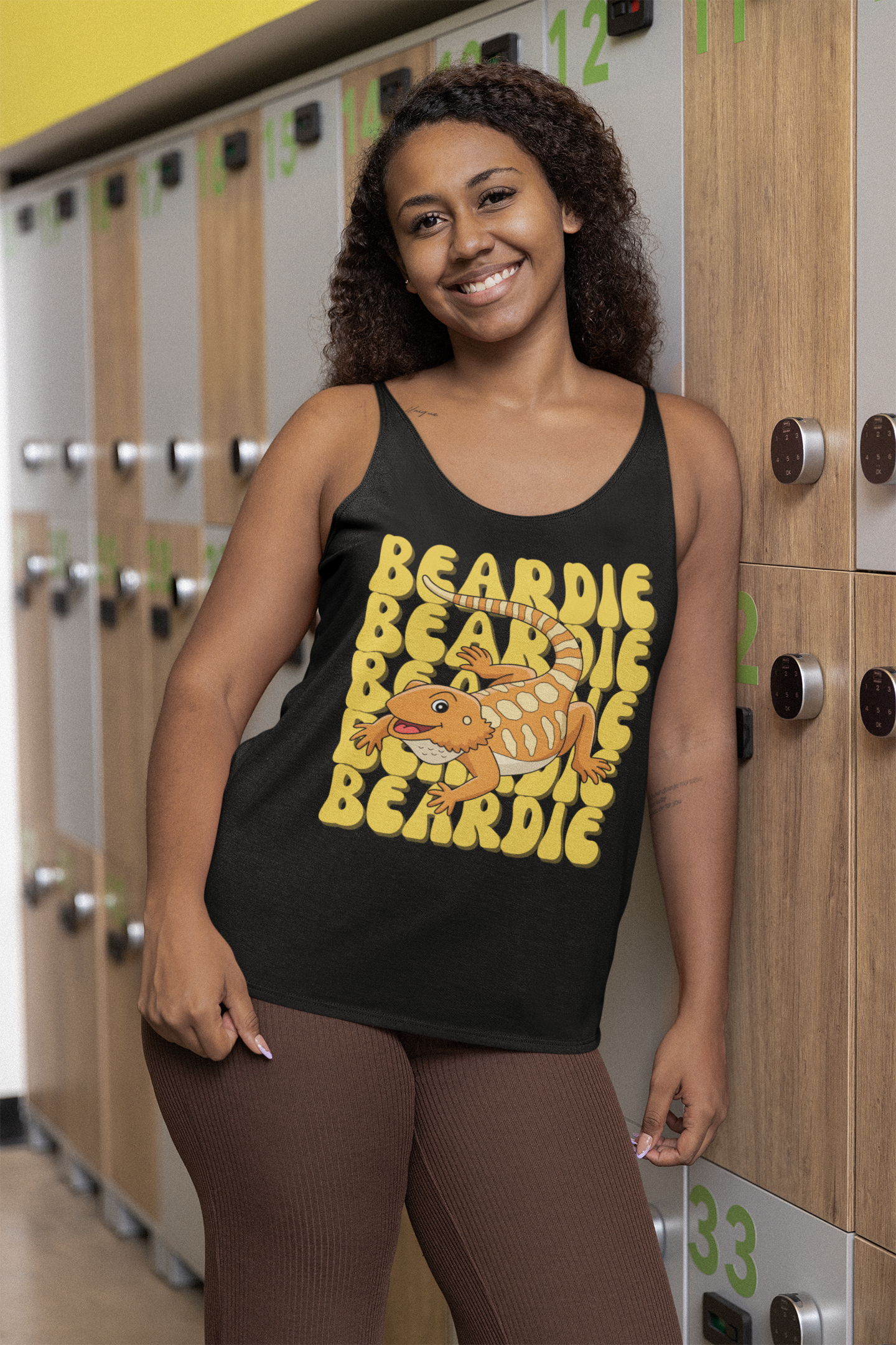 Beardie Beardie! Women's Flowy Racerback Tank