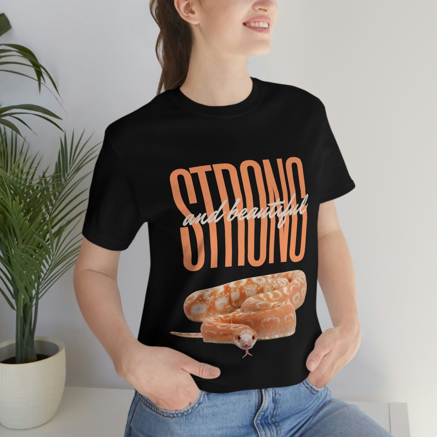 Strong and Beautiful Snake Themed T shirt - Dark colors