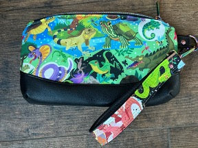 Cold Blooded Crew Handcrafted Reptile Themed Wristlet Purse or Pouch